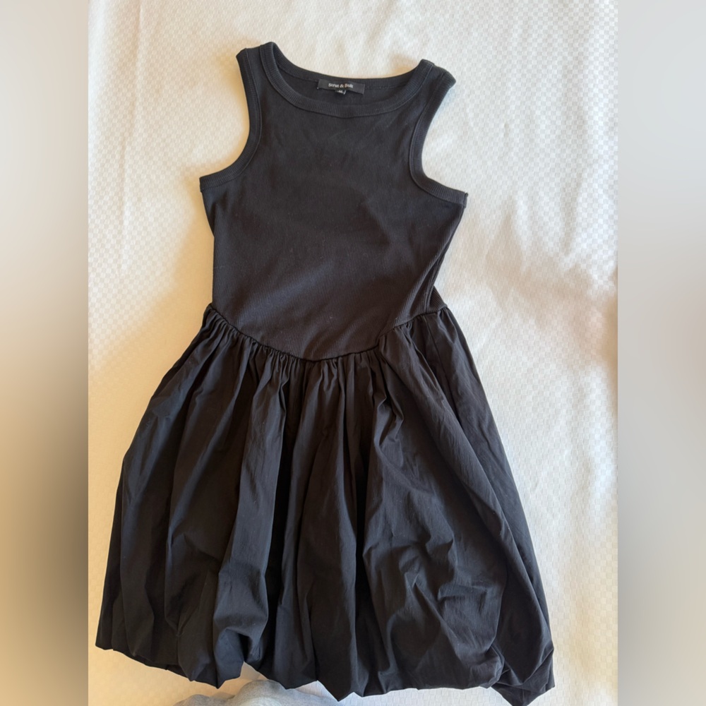 Black dress with bubble skirt